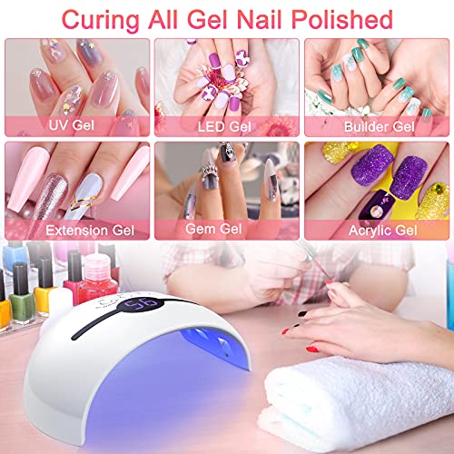 UV LED Nail Lamp, NAILGIRLS 48W UV LED Nail Dryer for Gel Polish with Automat...