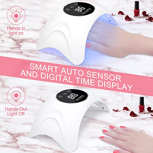 UV LED Nail Lamp, NAILGIRLS 48W UV Light for Nails Curing Lamp with 3 Timer S...