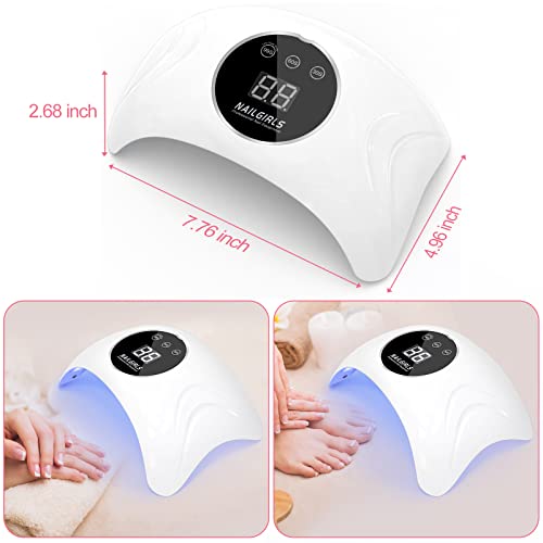 UV LED Nail Lamp, NAILGIRLS 48W UV Light for Nails Curing Lamp with 3 Timer S...