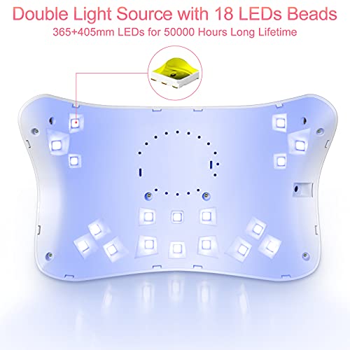 UV LED Nail Lamp, NAILGIRLS 48W UV Light for Nails Curing Lamp with 3 Timer S...