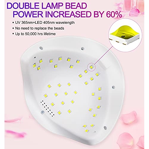 UV LED Nail Lamp, NAILGIRLS 54W Fast Nail Dryer Gel Polish Light with 4 Timer...