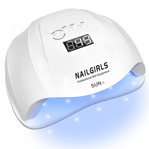 UV LED Nail Lamp, NAILGIRLS 54W Fast Nail Dryer Gel Polish Light with 4 Timer...