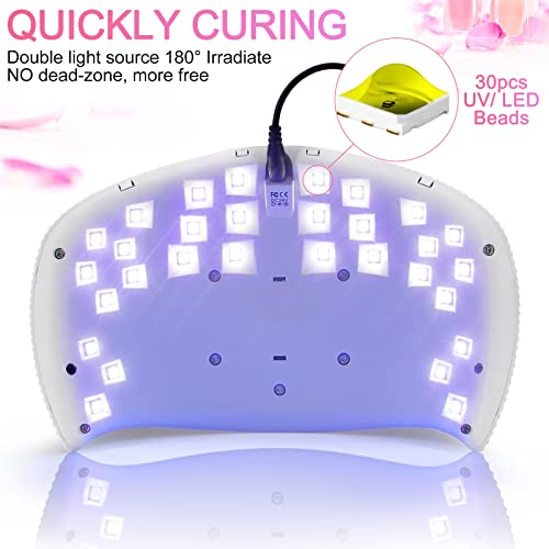 UV LED Nail Lamp, NAILGIRLS 75W UV Light for Nails Professional Nail Dryer fo...