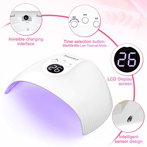 UV LED Nail Lamp, NAILGIRLS 75W UV Light for Nails Professional Nail Dryer fo...