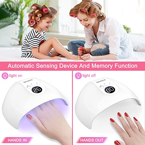 UV LED Nail Lamp, NAILGIRLS 75W UV Light for Nails Professional Nail Dryer fo...