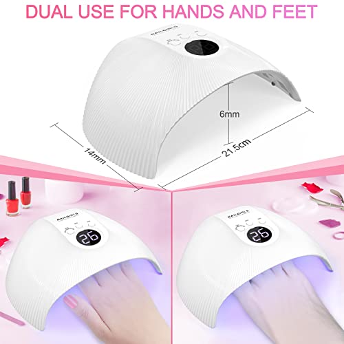 UV LED Nail Lamp, NAILGIRLS 75W UV Light for Nails Professional Nail Dryer fo...