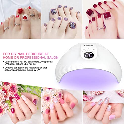 UV LED Nail Lamp, NAILGIRLS 75W UV Light for Nails Professional Nail Dryer fo...