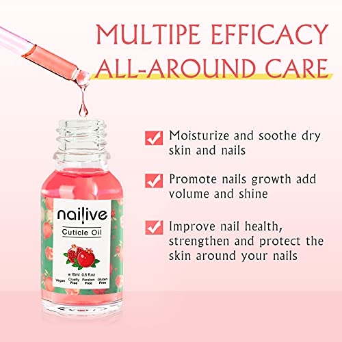 Nailive Nail Cuticle Oil Jojoba Cutical Essence Nails Oils Heals Dry Cracked ...