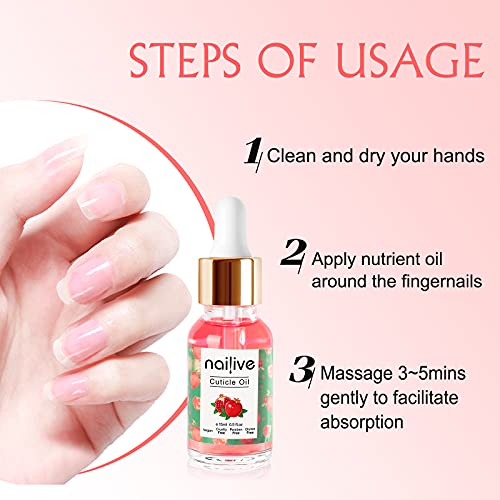 Nailive Nail Cuticle Oil Jojoba Cutical Essence Nails Oils Heals Dry Cracked ...