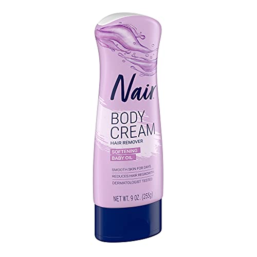 Nair Hair Removal Body Cream with Softening Baby Oil, Leg and Body Hair Remover