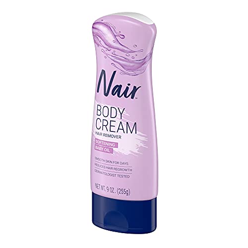 Nair Hair Removal Body Cream with Softening Baby Oil, Leg and Body Hair Remover