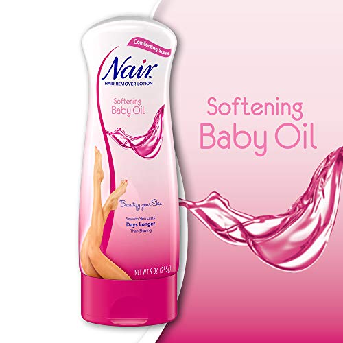 Nair Hair Removal Body Cream with Softening Baby Oil, Leg and Body Hair Remover