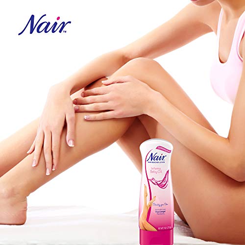 Nair Hair Removal Body Cream with Softening Baby Oil, Leg and Body Hair Remover