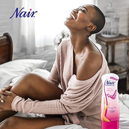 Nair Hair Removal Body Cream with Softening Baby Oil, Leg and Body Hair Remover