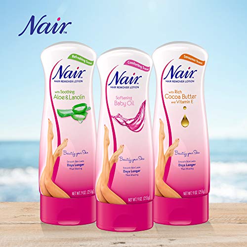 Nair Hair Removal Body Cream with Softening Baby Oil, Leg and Body Hair Remover