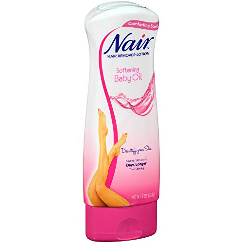 Nair Hair Removal Body Cream with Softening Baby Oil, Leg and Body Hair Remover