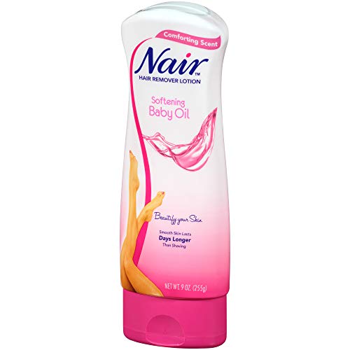 Nair Hair Removal Body Cream with Softening Baby Oil, Leg and Body Hair Remover