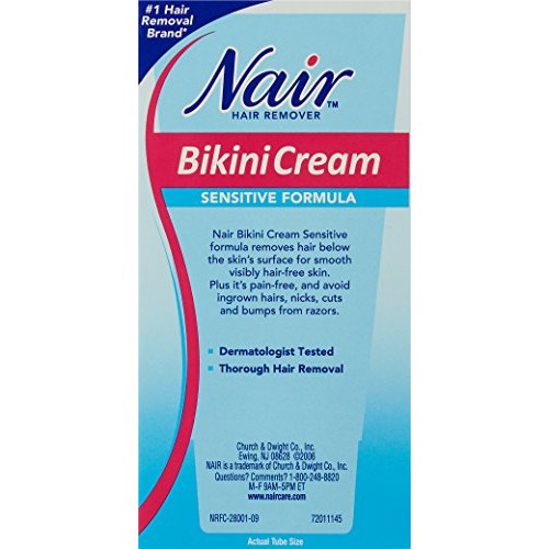 Nair Hair Remover Bikini Cream Sensitive 1.7 Ounce (50ml) (2 Pack)
