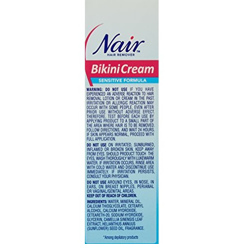 Nair Hair Remover Bikini Cream Sensitive 1.7 Ounce (50ml) (2 Pack)