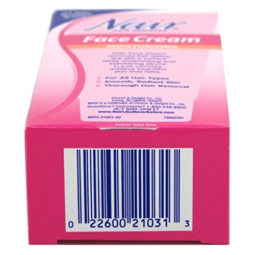 Nair Hair Remover Face Cream 2 Ounce (59ml) (6 Pack)
