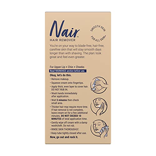 Nair Hair Remover Face Cream, 2 Oz, Pack of 2