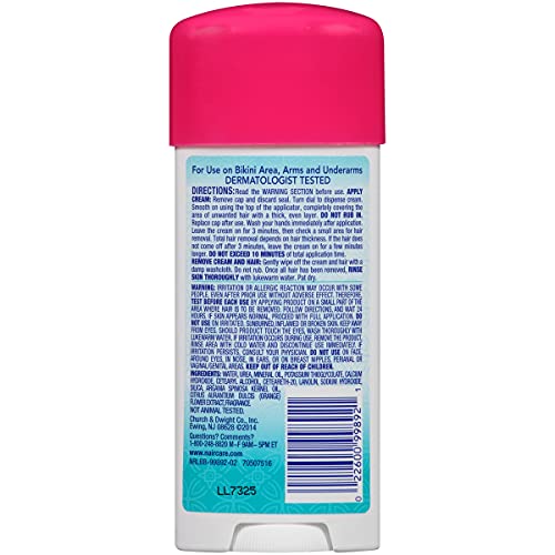 Nair Hair Remover Glides Away Max, Moroccan Argan Oil, for Bikini, Arms & Und...