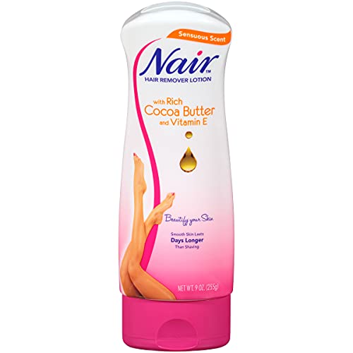 Nair Hair Remover Lotion Cocoa Butter & Vitamin-E 9 Ounce (266ml) (2 Pack)