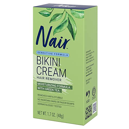Nair Hair Remover Sensitive Formula Bikini Cream Hair Removal, 1.7 Oz Box