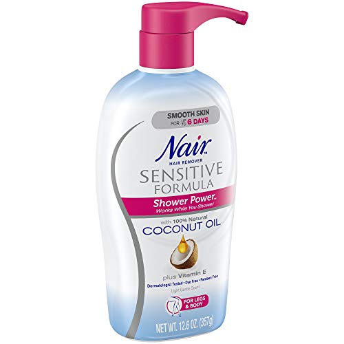 Nair Hair Remover Sensitive Formula Shower Power with Coconut Oil and Vitamin...
