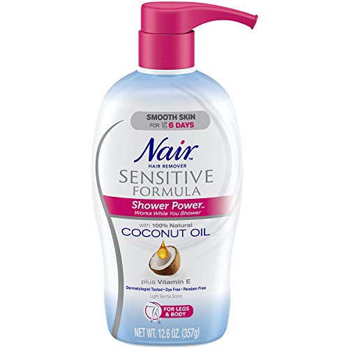 Nair Hair Remover Sensitive Formula Shower Power with Coconut Oil and Vitamin...
