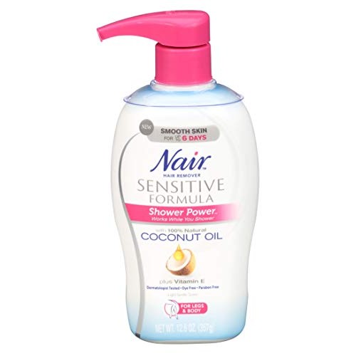 Nair Hair Remover Sensitive Shower Pwr Coconut Oil 12.6 Ounce (Pack of 2)