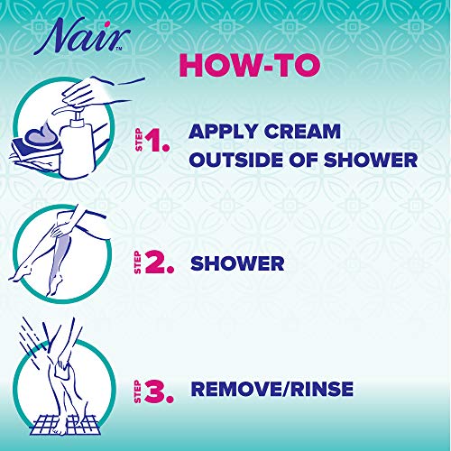 Nair Hair Remover Shower Cream, Body Hair Removal Cream, 13 Oz Bottle