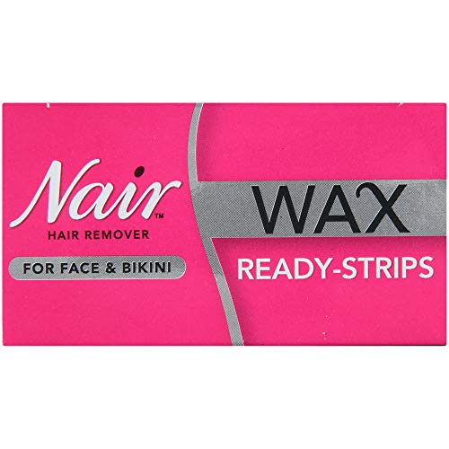 Nair Hair Remover Wax Ready Strips, Face and Bikini Hair Removal Wax Strips, ...