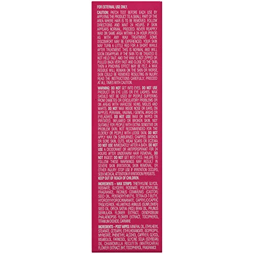 Nair Hair Remover Wax Ready Strips, Face and Bikini Hair Removal Wax Strips, ...