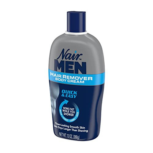 Nair Men Hair Remover Body Cream, Body Hair Remover for Men, 13 Oz Bottle