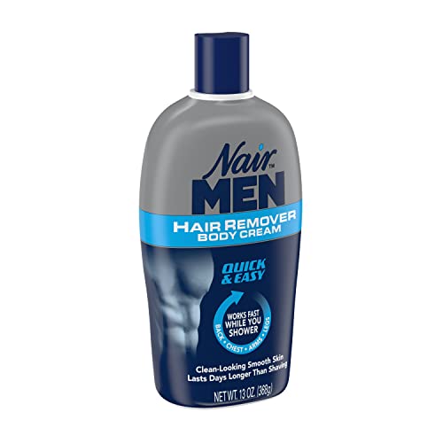 Nair Men Hair Remover Body Cream, Body Hair Remover for Men, 13 Oz Bottle