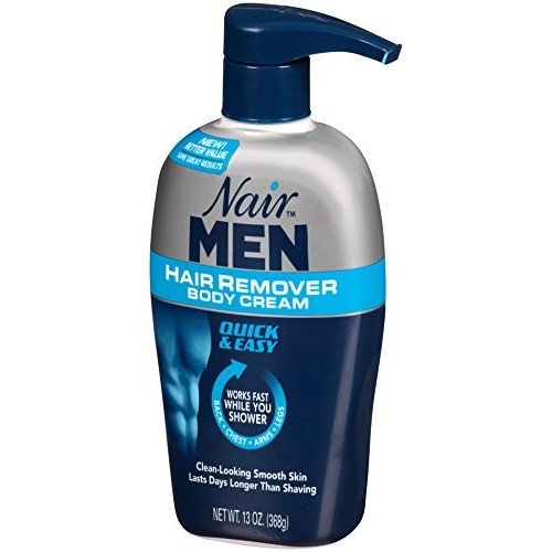 Nair Men Hair Remover Body Cream, Body Hair Remover for Men, 13 Oz Bottle