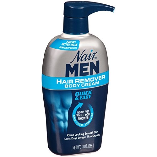 Nair Men Hair Remover Body Cream, Body Hair Remover for Men, 13 Oz Bottle
