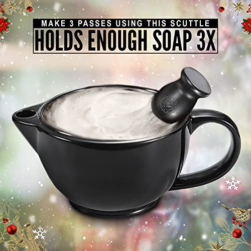 Savanna Shaving Scuttle Mug - Porcelain Scuttle Shaving Mug, Shaving Bowl Tha...