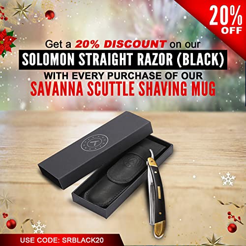 Savanna Shaving Scuttle Mug - Porcelain Scuttle Shaving Mug, Shaving Bowl Tha...