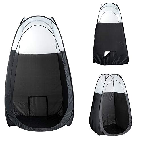 Black Spray Tanning Tent Pop Up Portable Booth with Carry Bag
