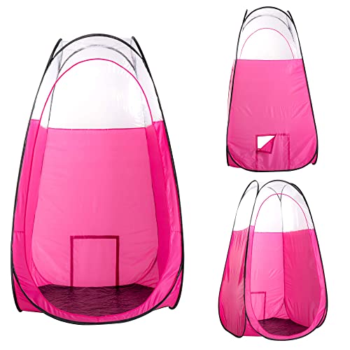 Pink Spray Tanning Tent Pop Up Portable Booth with Carry Bag