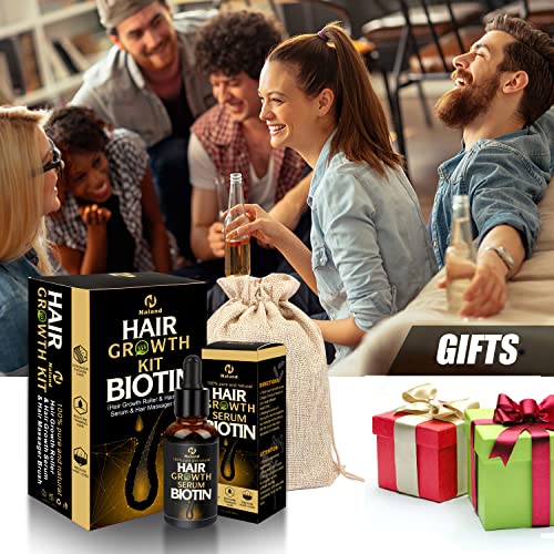 Derma Roller for Hair Growth, Biotin Hair Growth Oil Serum, Hair Scalp Massag...