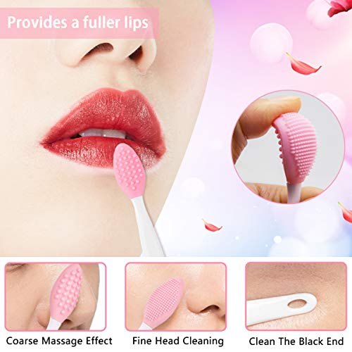 5PCS Silicone Face Scrubber Set, Lip Scrub Brush, Silicone Face Cleansing Bru...