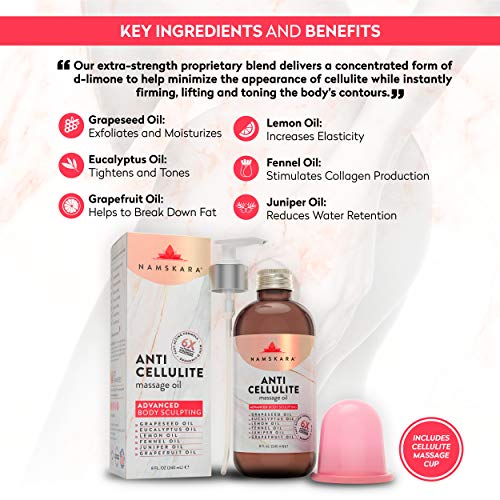 Grapeseed Oil & Grapefruit Essential Oil Anti Cellulite Treatment Massage Oil...