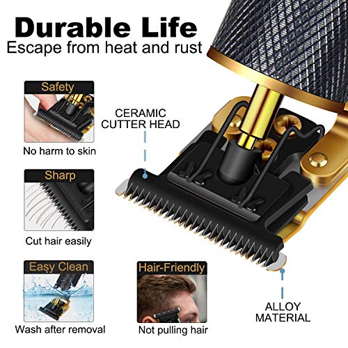 NAMTHEUN Hair Trimmer for Men - Electric Pro Li Outline Trimmer T Blade Trimm...