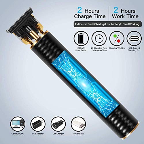 NAMTHEUN Hair Trimmer for Men - Electric Pro Li Outline Trimmer T Blade Trimm...