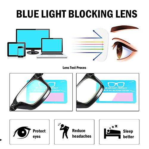 NaNaKo 3 Pack Reading Glasses for Women - Oversized Square Ladies Reader Eyeg...