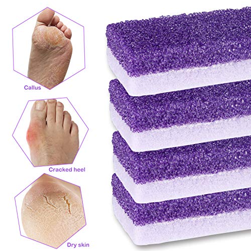 2 in 1 Pumice Stone for Feet,6 Pack Foot Scrubber & Callus Remover, Stone Scr...