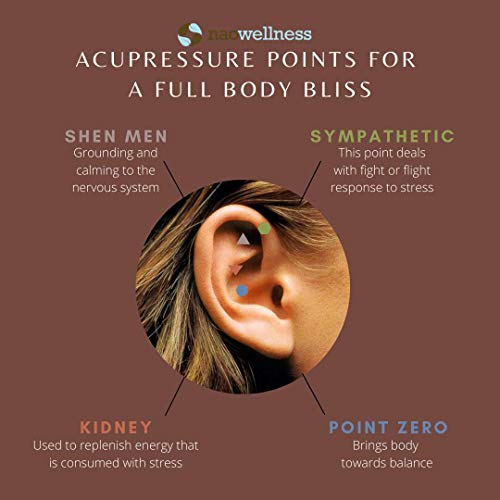 NAO Wellness Swarovski Ear Seeds- Auriculotherapy Seeds Self-Care Acupressure...